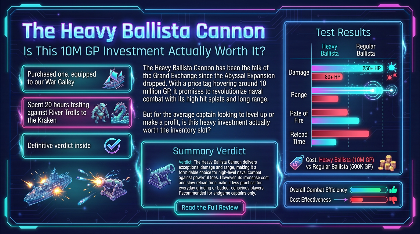 Is the Heavy Ballista Cannon Worth 10m?